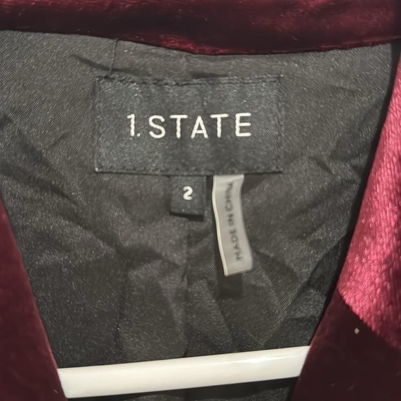 Velvet Blazer Mini Dress | NWT Double Breasted Long Sleeve Burgundy. Size: 2 - Picture 5 of 6